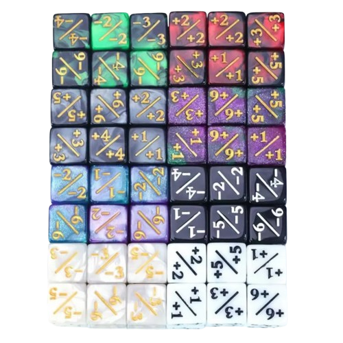Premium Dice Counters Set — +1/+1 Counters for MTG & Commander